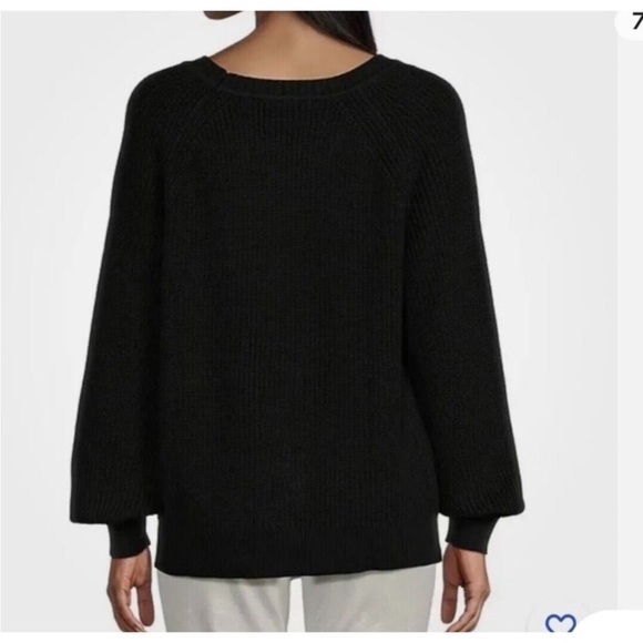 Tommy Bahama Breezy Palm Crewneck Pullover Knit Sweater Womens Black - Picture 2 of 16